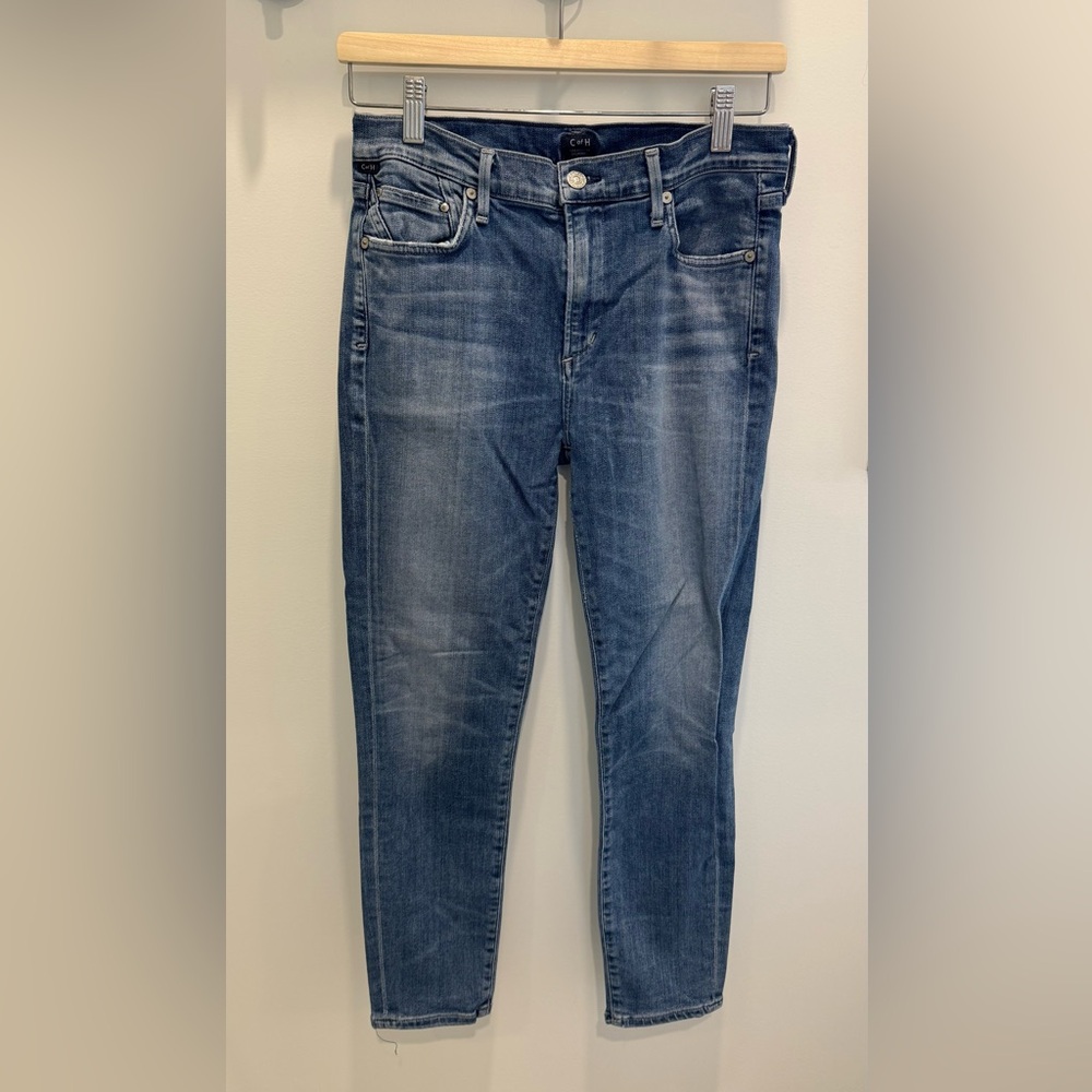 Citizens Of Humanity Blue Rocket Crop Skinny Jeans